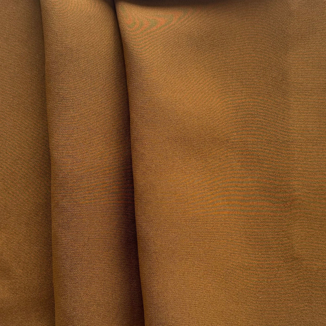 Celestial Bronze Silk Crepe de Chine (Made in Italy)