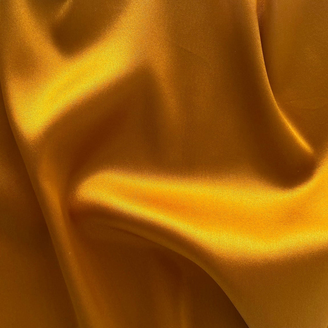 Golden Curry Stretch Silk Satin Charmeuse (Made in Italy)