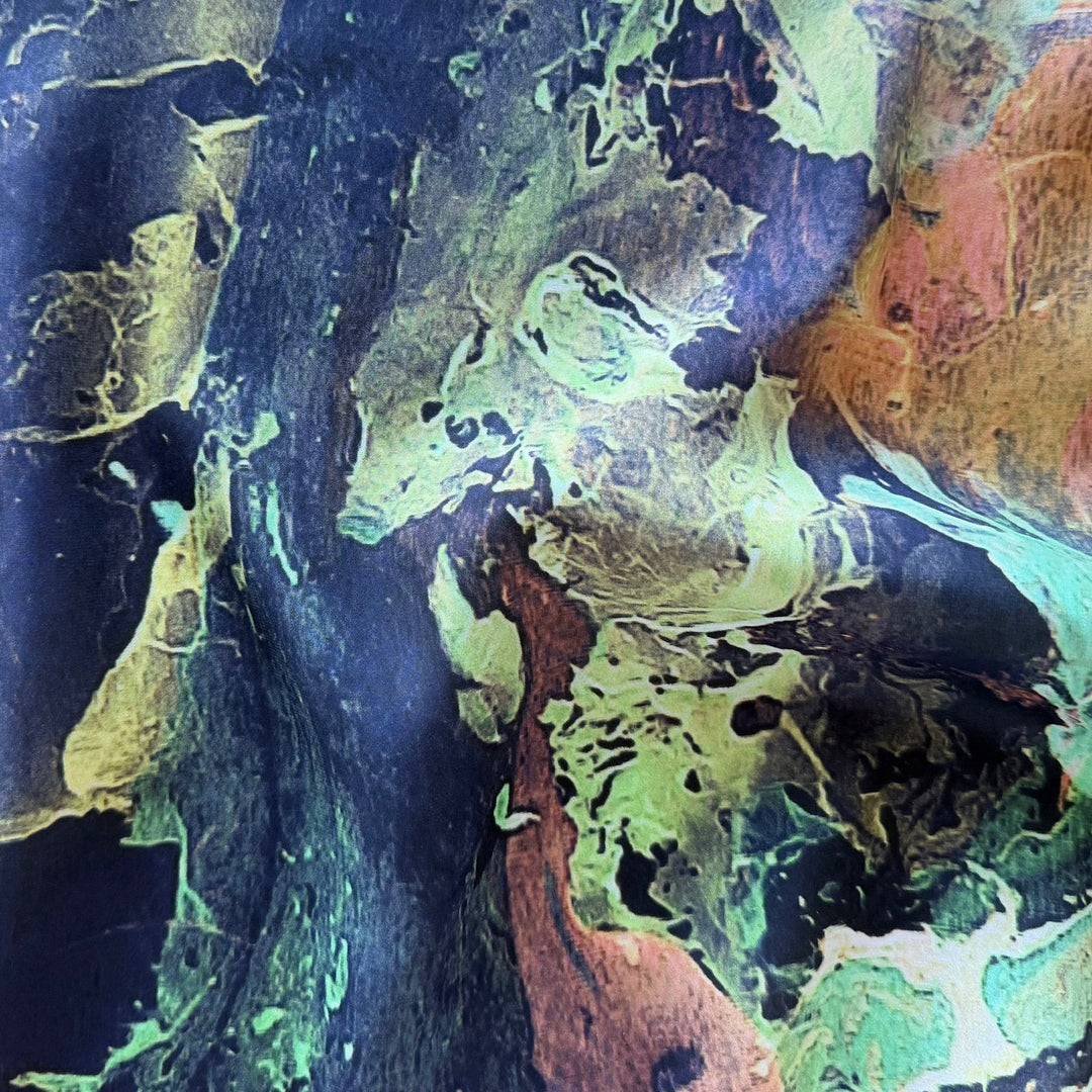 Airy Abstract Oil Slick Silk Habutai (Made in Italy)