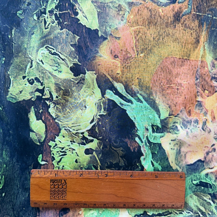 Airy Abstract Oil Slick Silk Habutai (Made in Italy)
