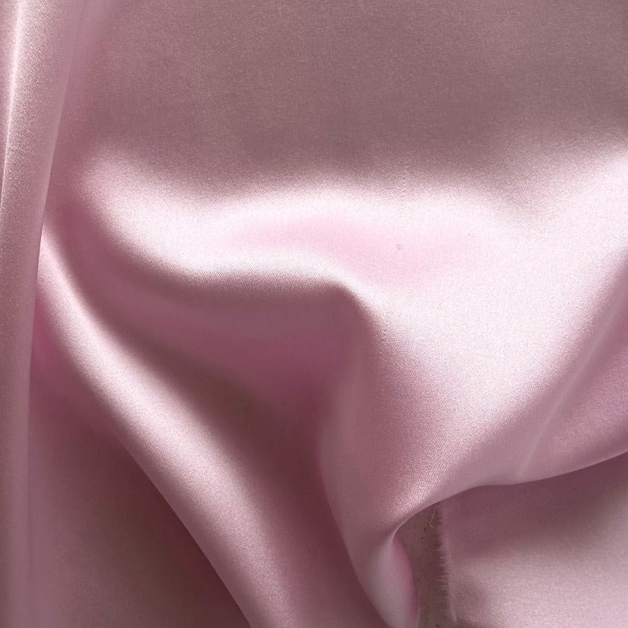Peppermint Pink Stretch Silk Satin Charmeuse (Made in Italy)