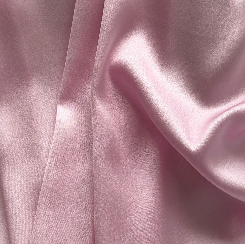 Peppermint Pink Stretch Silk Satin Charmeuse (Made in Italy)