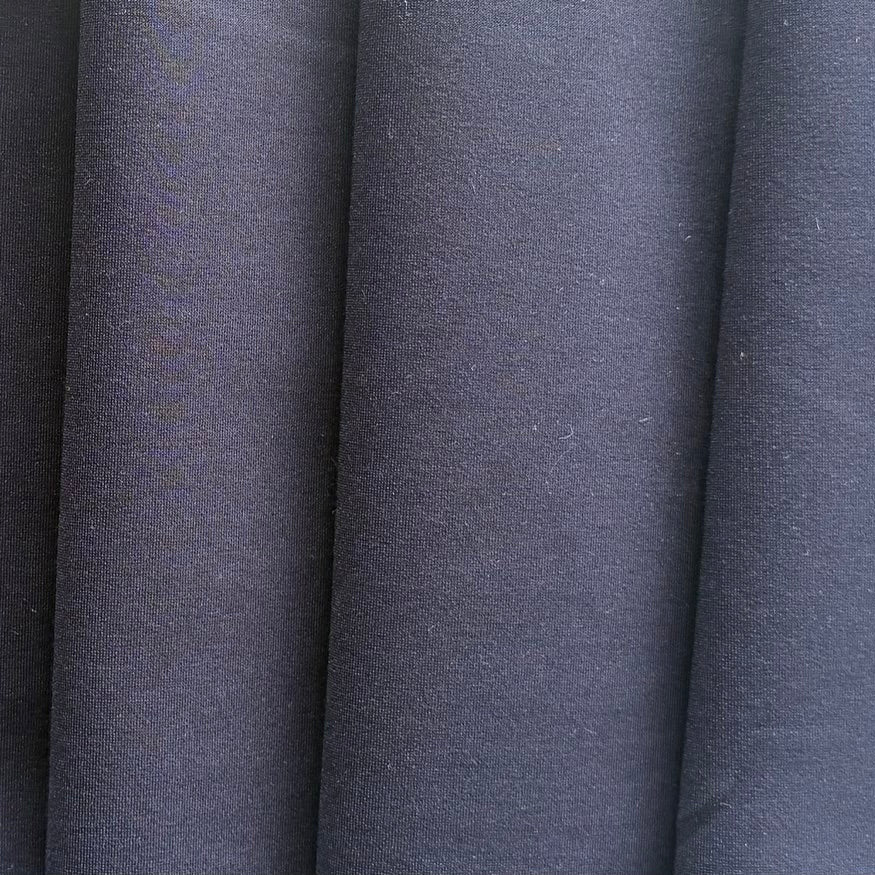 Mid-Weight High Quality In-The-Navy Rayon Viscose Blend Ponte Double-Knit
