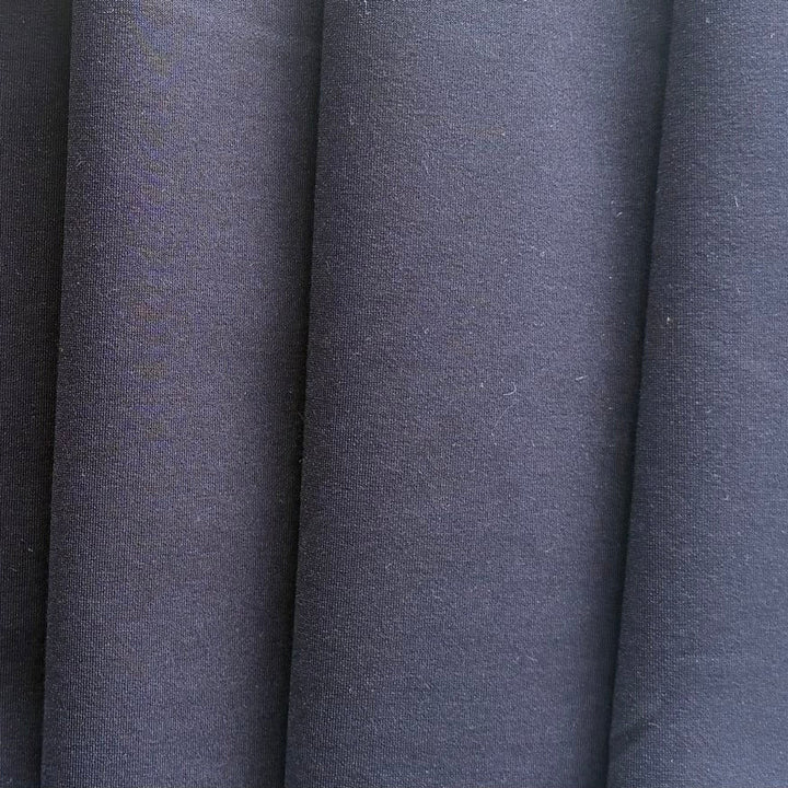 Mid-Weight High Quality In-The-Navy Rayon Viscose Blend Ponte Double-Knit