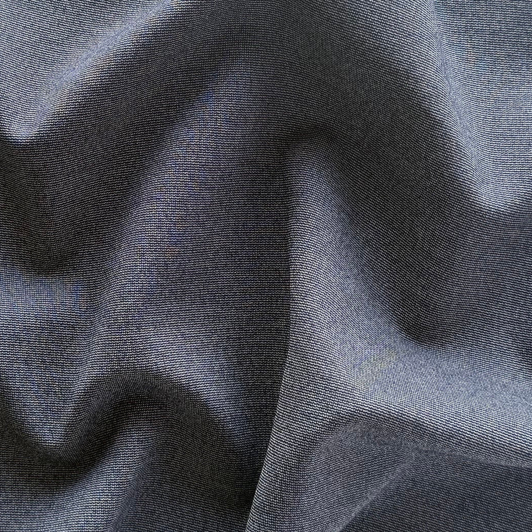 Mid-Weight High Quality Rustic Navy & White Rayon Viscose Blend Ponte Double-Knit