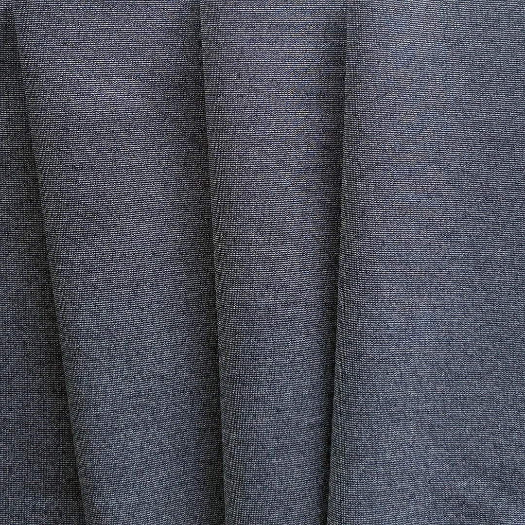 Mid-Weight High Quality Rustic Navy & White Rayon Viscose Blend Ponte Double-Knit