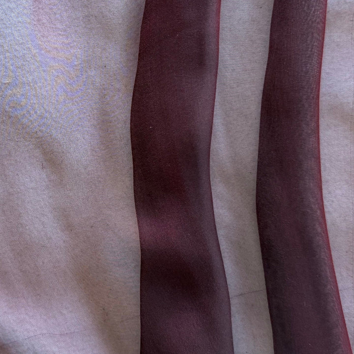 Semi-Sheer Iridescent Cabernet Silk Chiffon (Made in Italy)