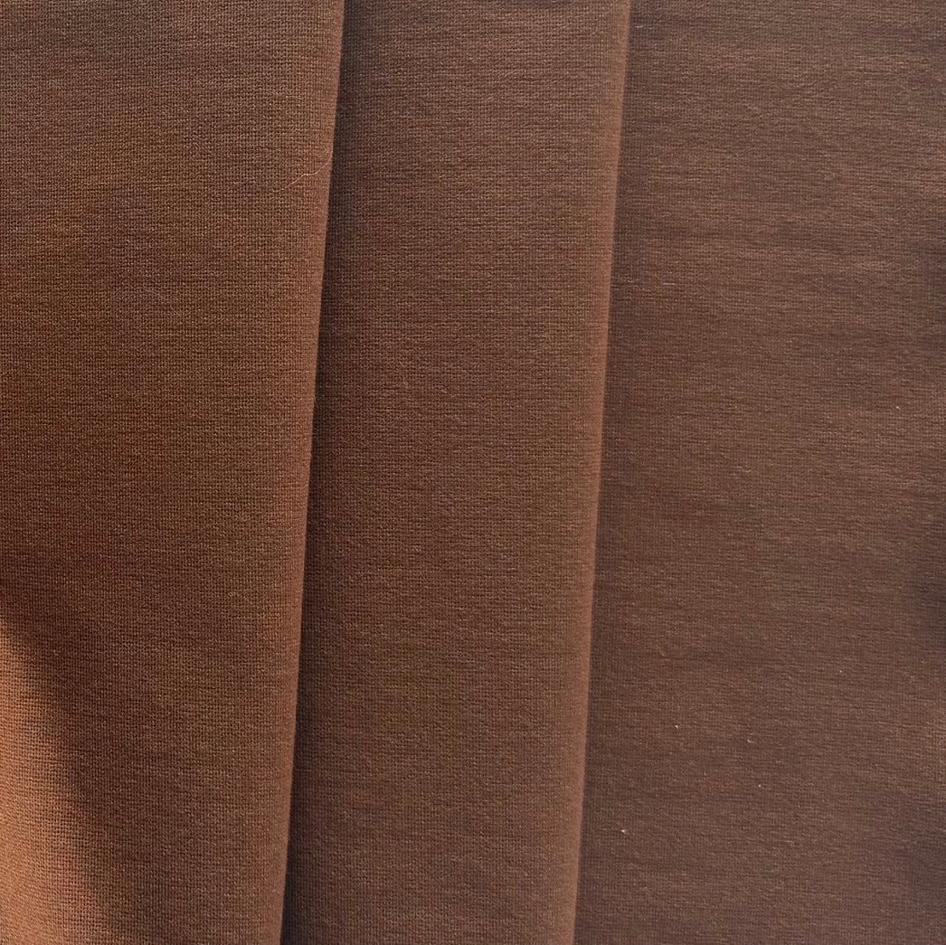 High Quality Walnut Brown Rayon Viscose Blend Ponte Double-Knit (Made in Italy)