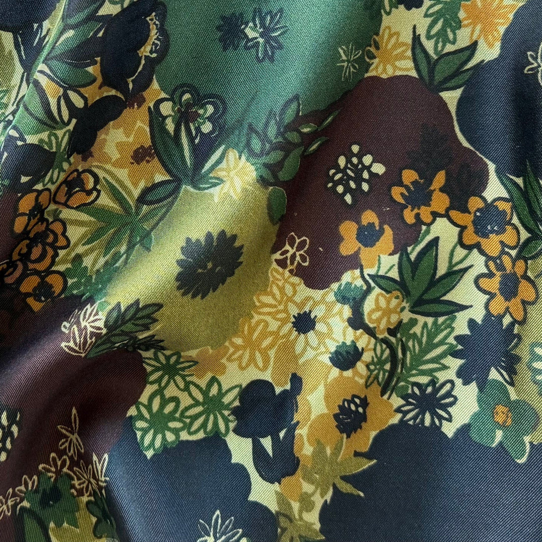 Cameo Meadow Dreamscape Silk Twill (Made in Italy)