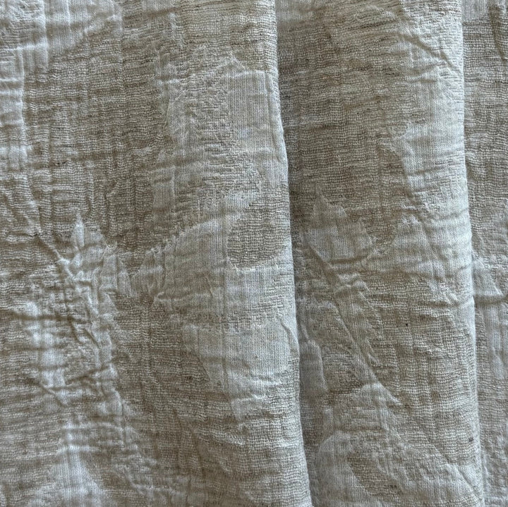 Elegant Ivory on Sand Cotton Double Gauze (Made in Italy)