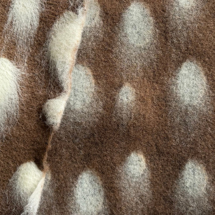 Mid-Weight Fluffy Meteorites Nutmeg Felted Wool Coating (Made in Italy)