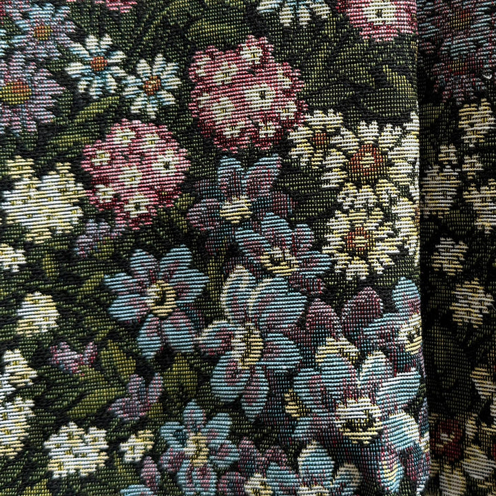 Lighter-Weight Profuse Flower Bed Cotton Blend Tapestry (Made in Italy)