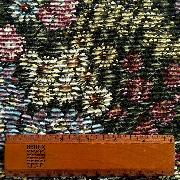 Lighter-Weight Profuse Flower Bed Cotton Blend Tapestry (Made in Italy)