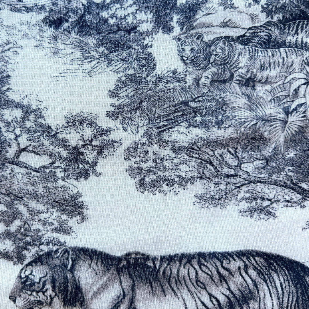 Mid-Weight Toile Ambush of Tigers Silk Twill (Made in Italy)