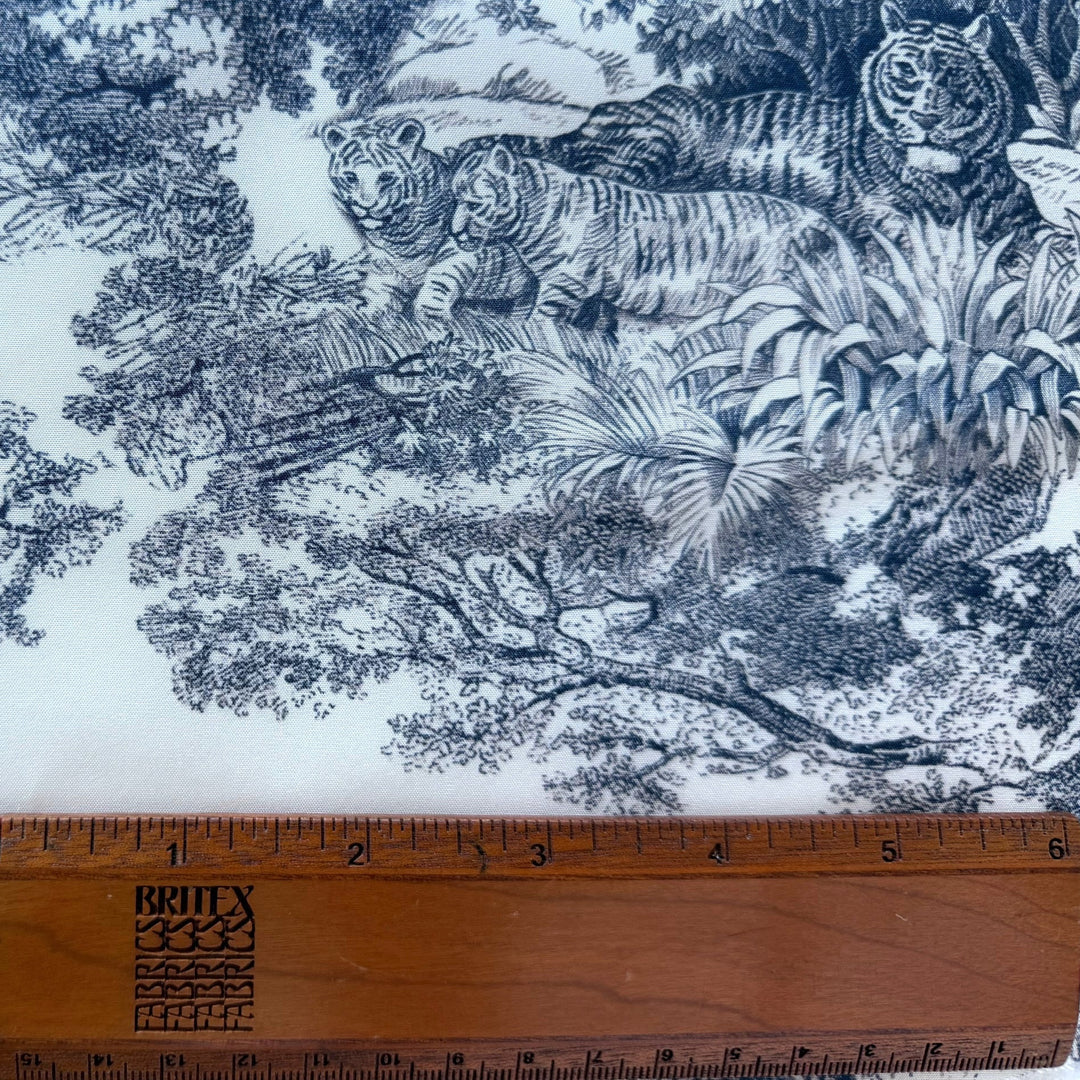Mid-Weight Toile Ambush of Tigers Silk Twill (Made in Italy)