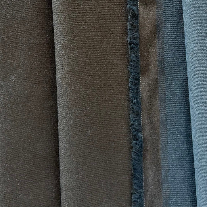 Mid-Weight Chocolate Brown Double-Sided Stretch Cotton Twill