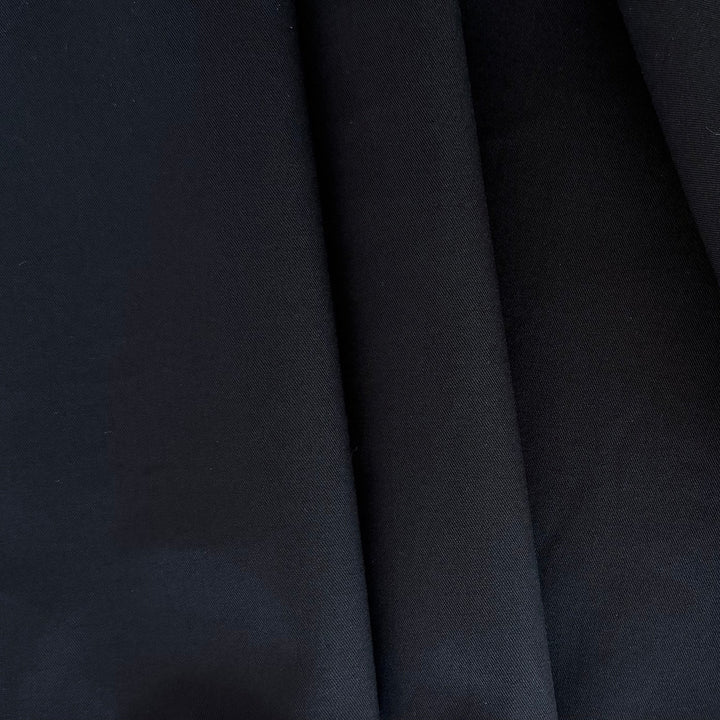 Distinctive Onyx Black Cotton Twill (Made in Japan)