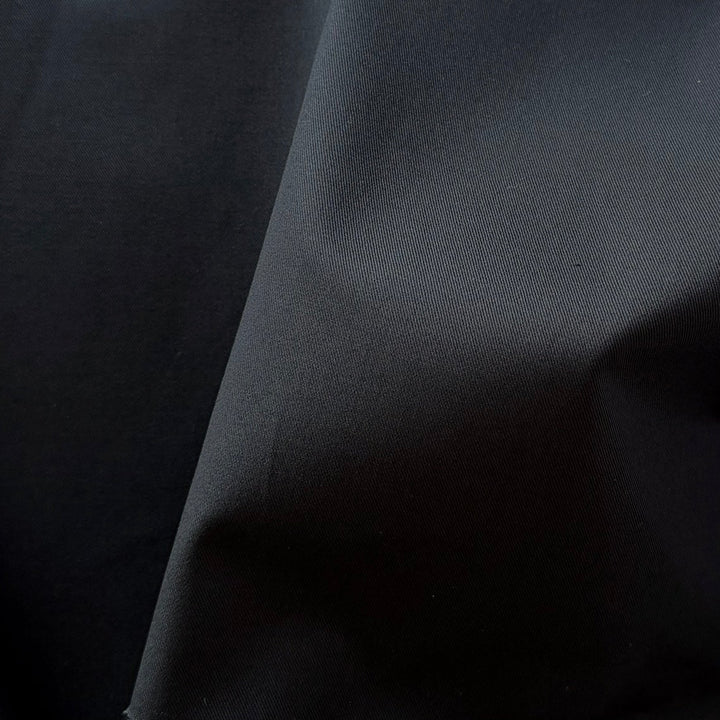 Distinctive Onyx Black Cotton Twill (Made in Japan)