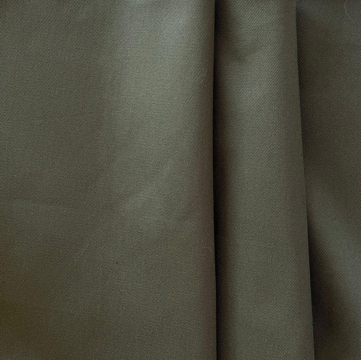 Southern Vine Olive Green Cotton Twill