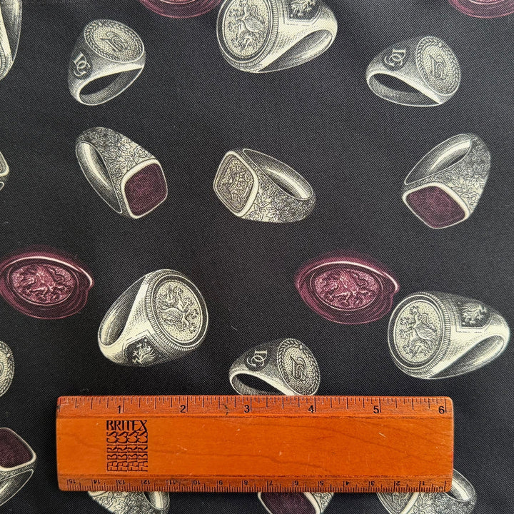 Couture Lighter-Weight Wax Signet Rings Silk Twill (Made in Italy)