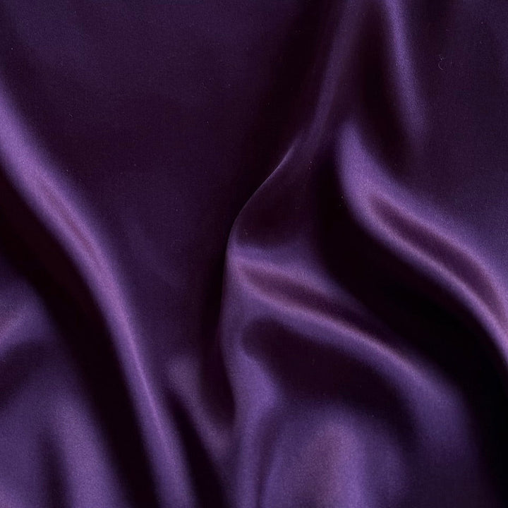 Royal Purple Stretch Silk Satin Charmeuse (Made in Italy)