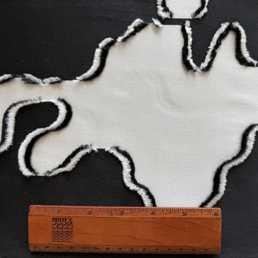 Couture Over-Sized Graphic Houndstooth Silk Blend Brocade Mikado (Made in Italy)