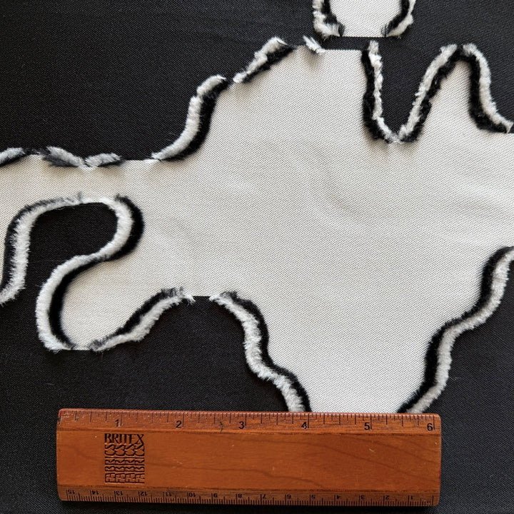 Couture Over-Sized Graphic Houndstooth Silk Blend Brocade Mikado (Made in Italy)