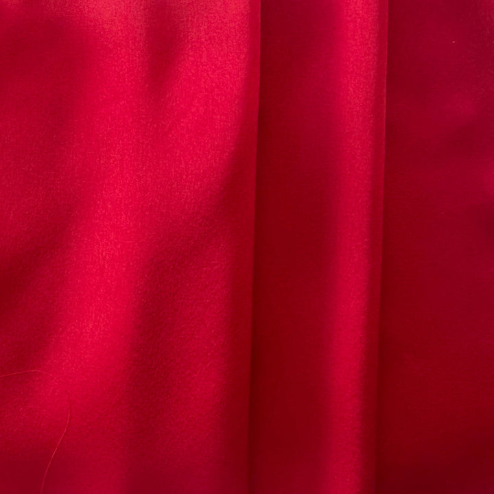 Lighter-Weight Lipstick Red Polyester Satin Charmeuse