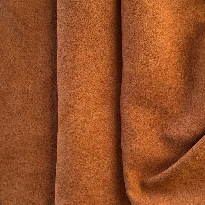 Mid-Weight Terrecotta Polyester Suede Cloth