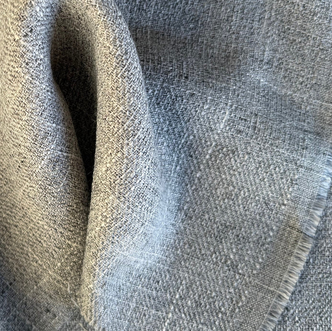 Mid-Weight Charcoal Ghost Windowpane Polyester Suiting