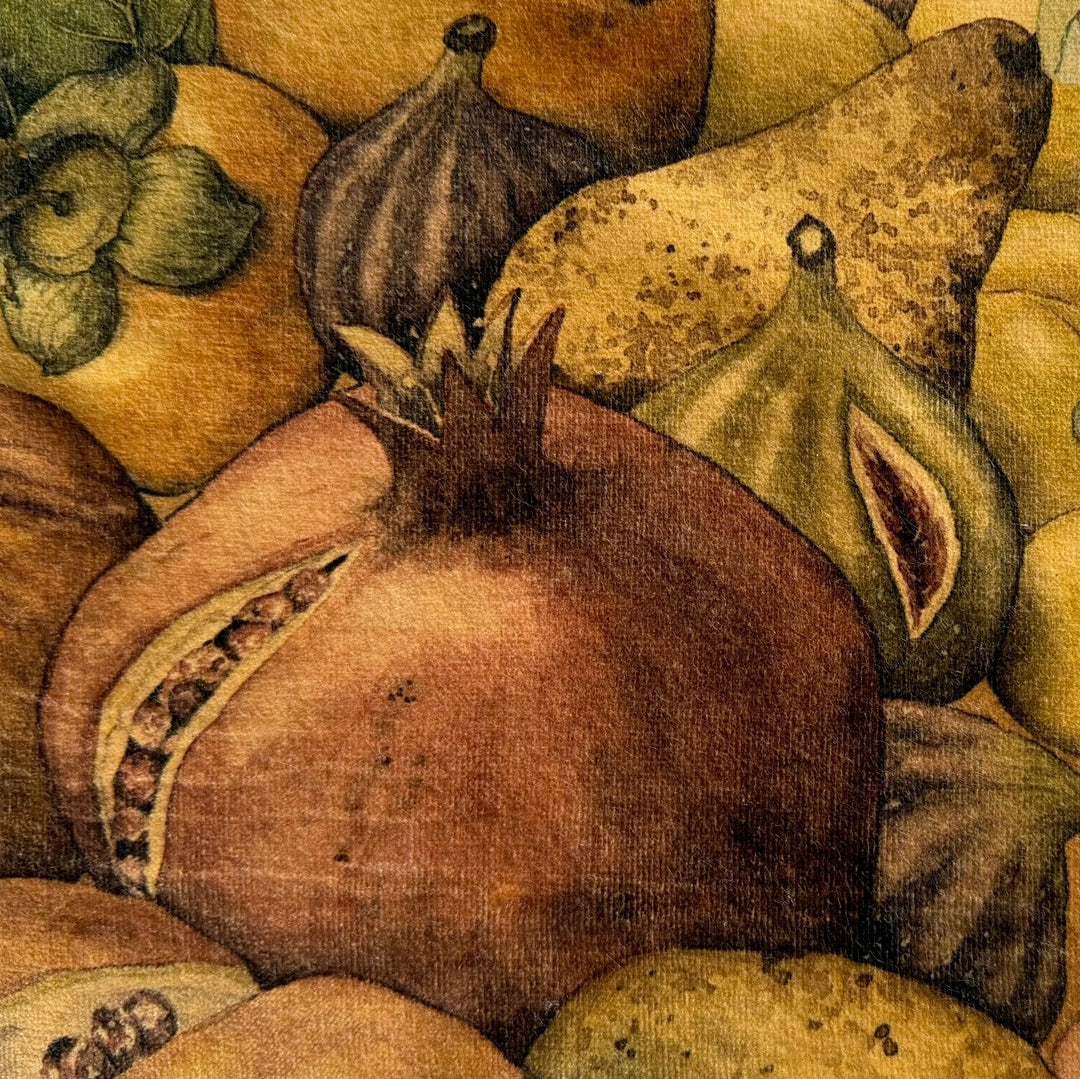 Sepia Fruit Abundance Cotton Velveteen (Made in Italy)