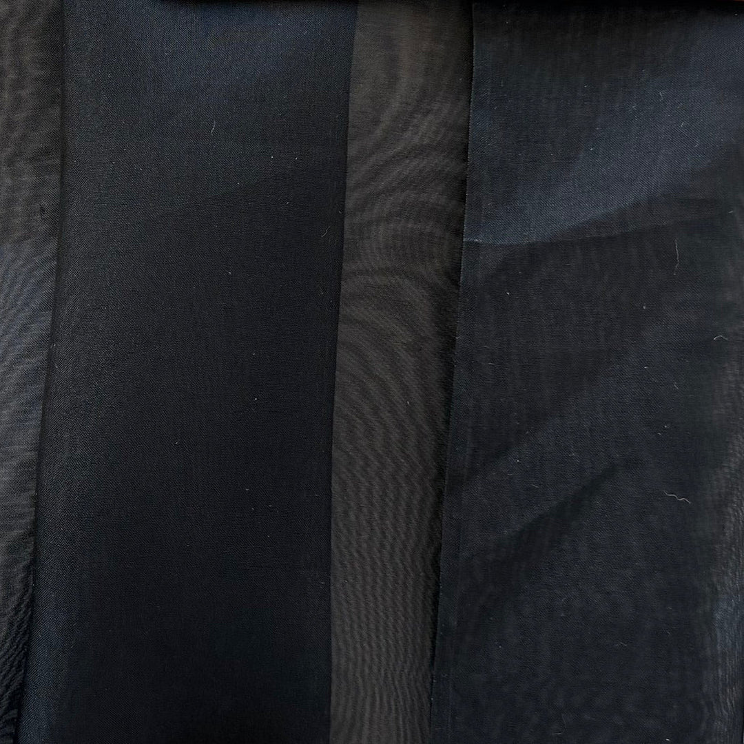 Sheer Black Silk Organza