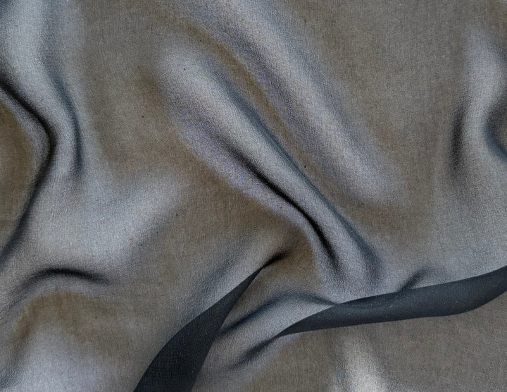 Sheer Chic Jet Black Stretch Silk Chiffon