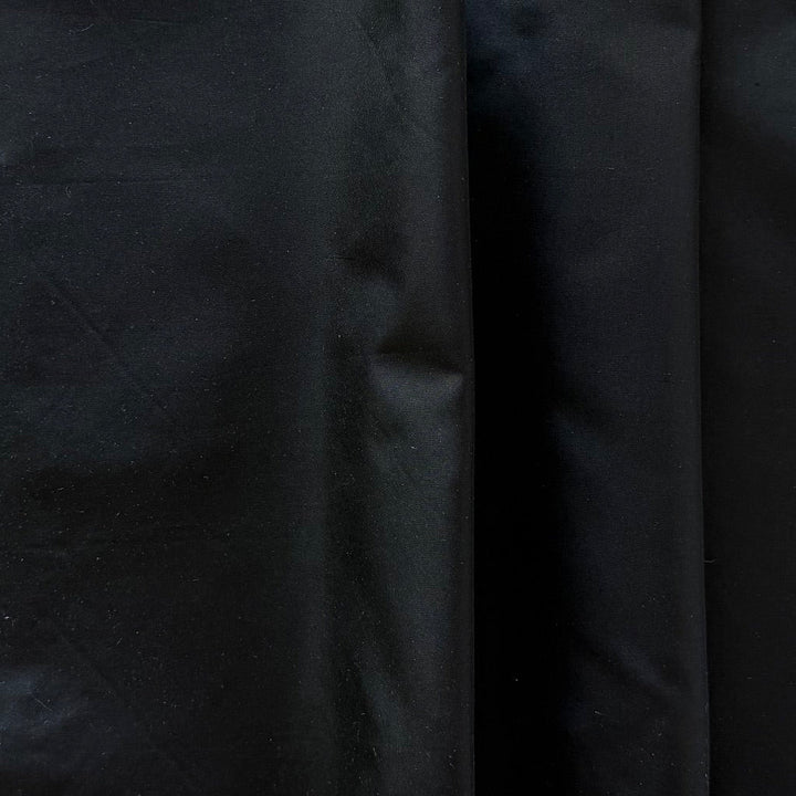 Lighter-Weight Spanish Black Crisp Silk Taffeta