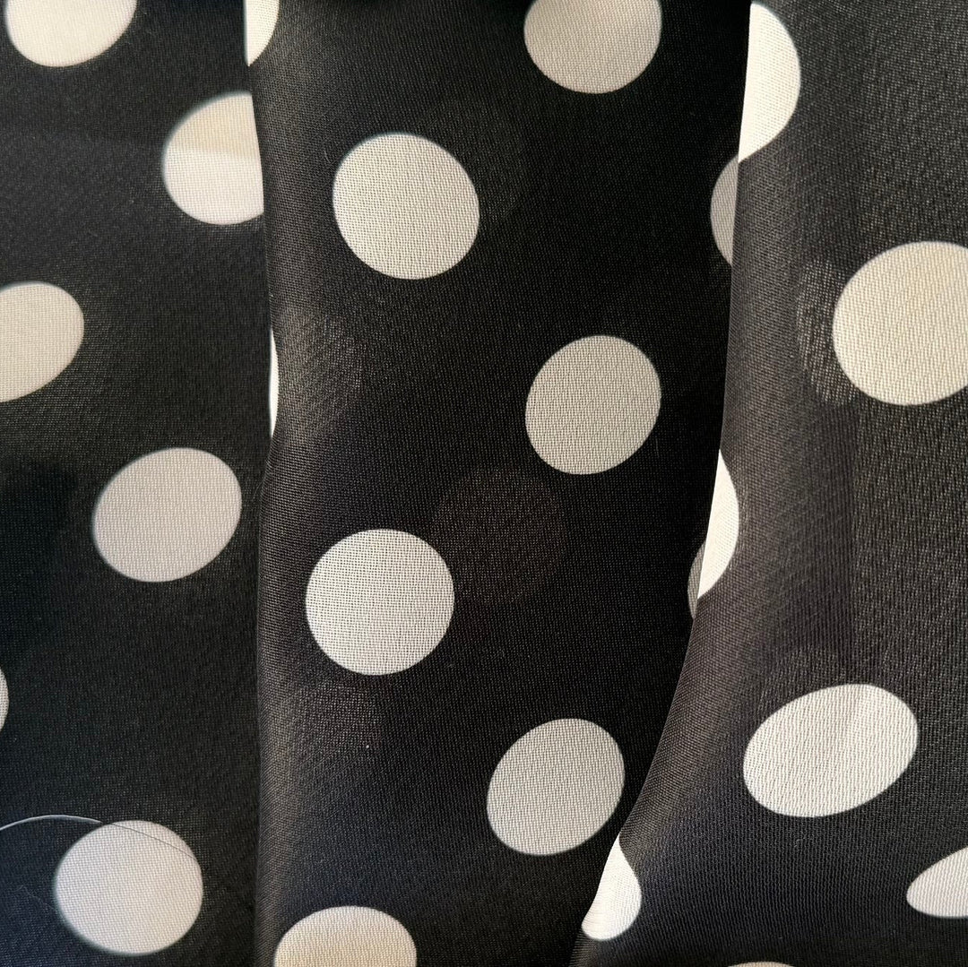 Semi-Sheer Extravagant Dotted Silk Mikado (Made in Italy)