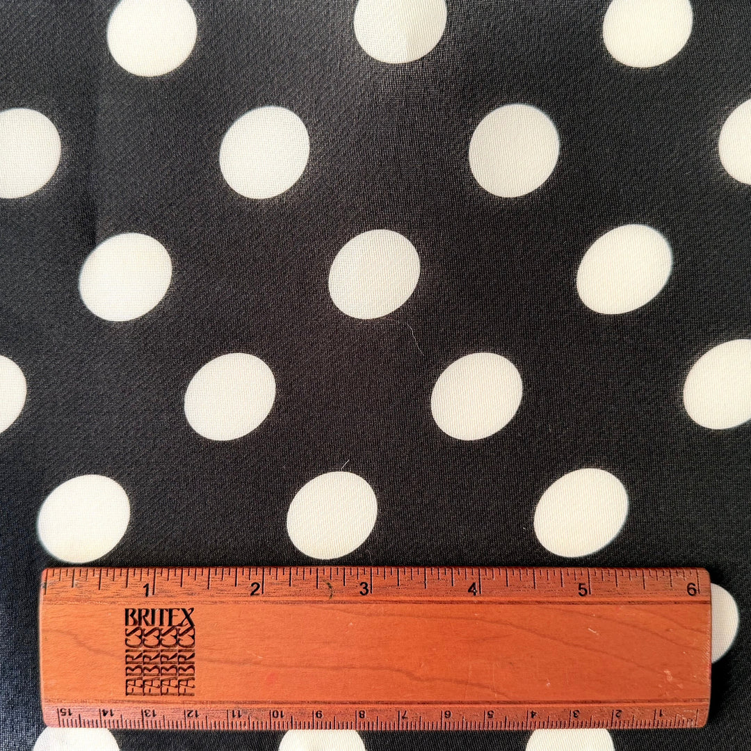 Semi-Sheer Extravagant Dotted Silk Mikado (Made in Italy)