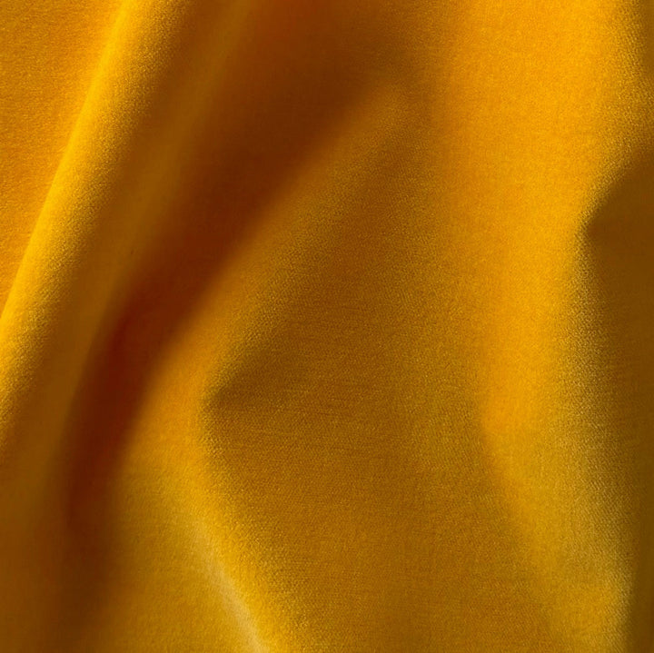 School Bus Yellow Stretch Cotton Velvet (Made in  Italy)