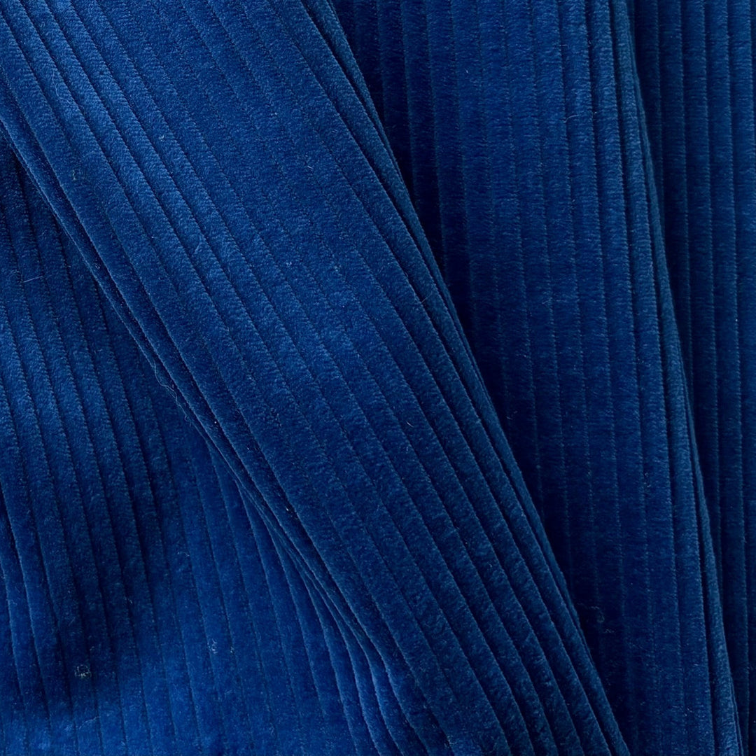 Loro Piana Royal Blue Plush Wide-Wale Cotton Corduroy (Made in Italy)