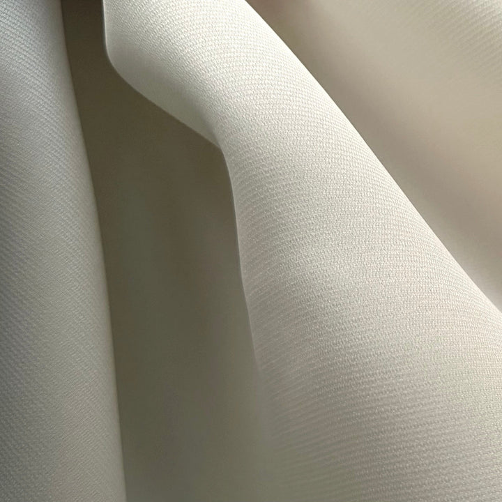 Semi-Sheer Gorgeous Soft White Textured Silk Mikado (Made in Italy)