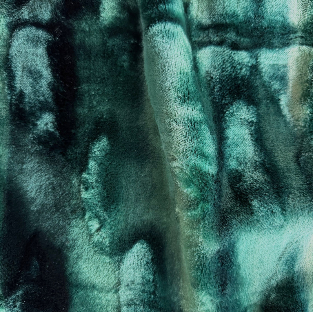 Plush Deep Sea Garden Polyester Blend Faux Fur (Made in Italy)