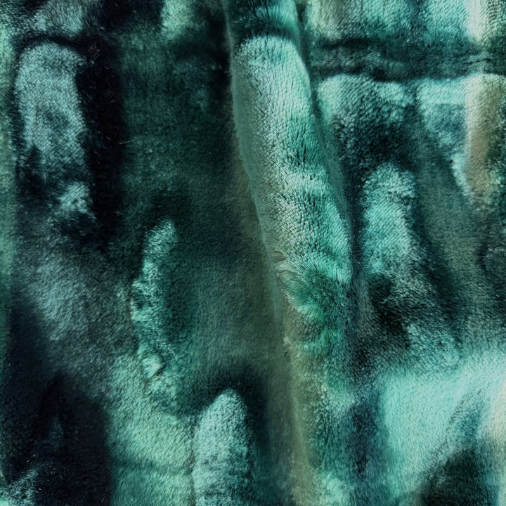 Plush Deep Sea Garden Polyester Blend Faux Fur (Made in Italy)