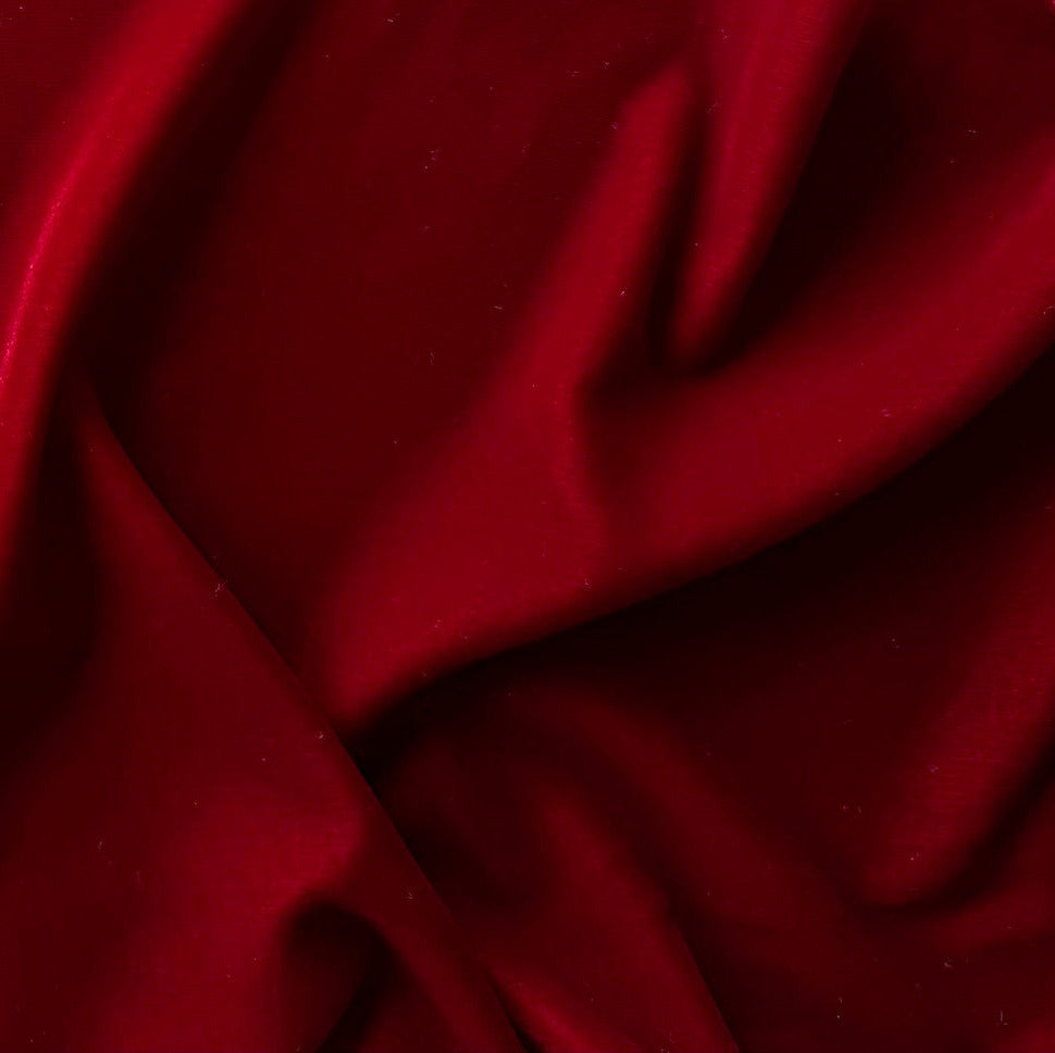 Holiday Red Rayon Blend Velvet