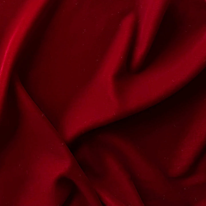 Holiday Red Rayon Blend Velvet