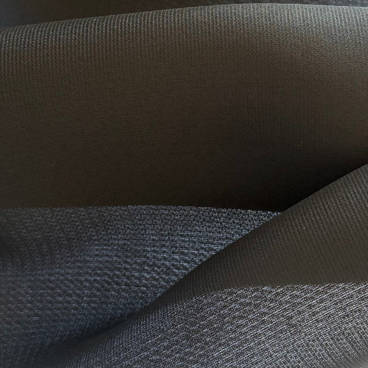Semi-Sheer Gorgeous Obsidian Textured Silk Mikado (Made in Italy)
