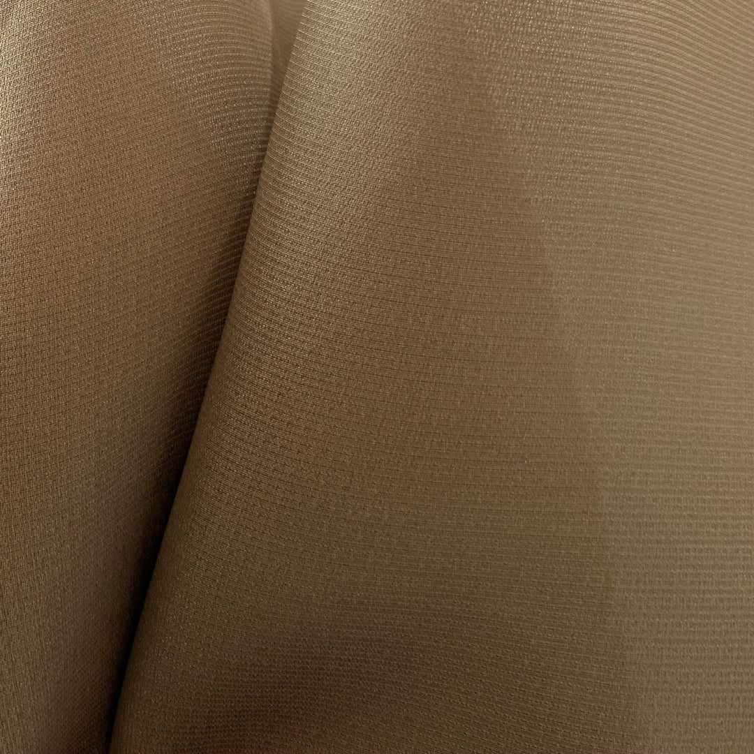 Semi-Sheer British Khaki Textured Silk Mikado (Made in Italy)
