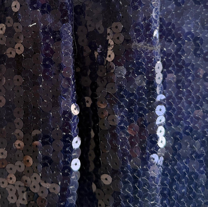 Gleaming Royal Iris Sequins on Polyester Chiffon