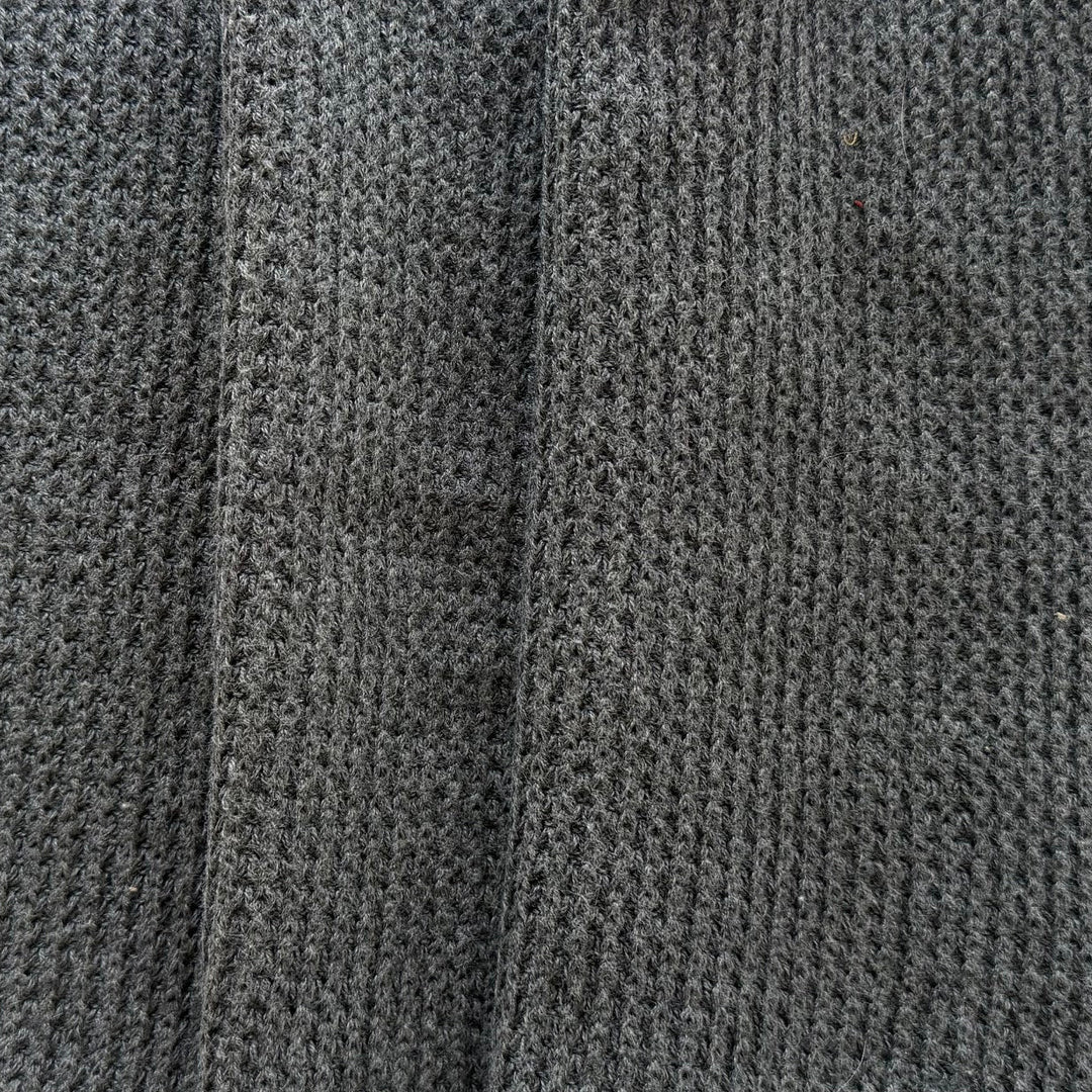 Whale Grey Cotton Blend Mock Thermal Rib Knit
