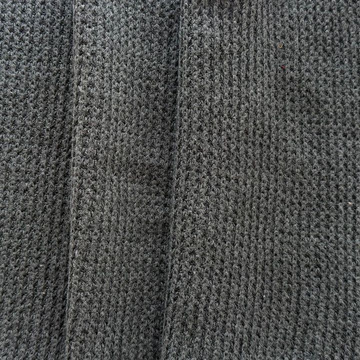Whale Grey Cotton Blend Mock Thermal Rib Knit