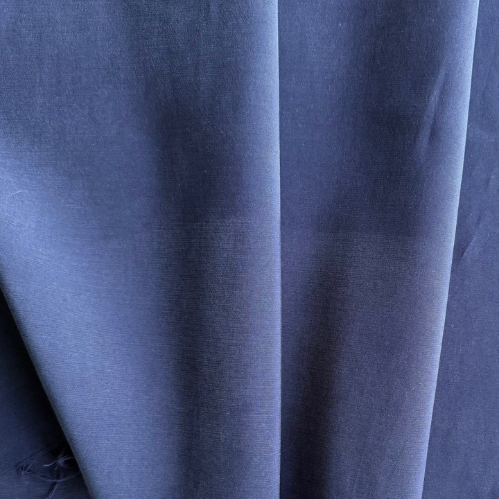 Mid-Weight Nautical Navy Sueded Rayon Viscose Blend Challis (Made in Italy)