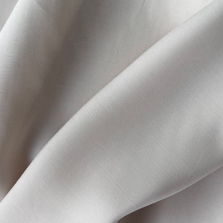 Mid-Weight Cool Oyster Sueded Rayon Viscose Blend Challis (Made in Italy)